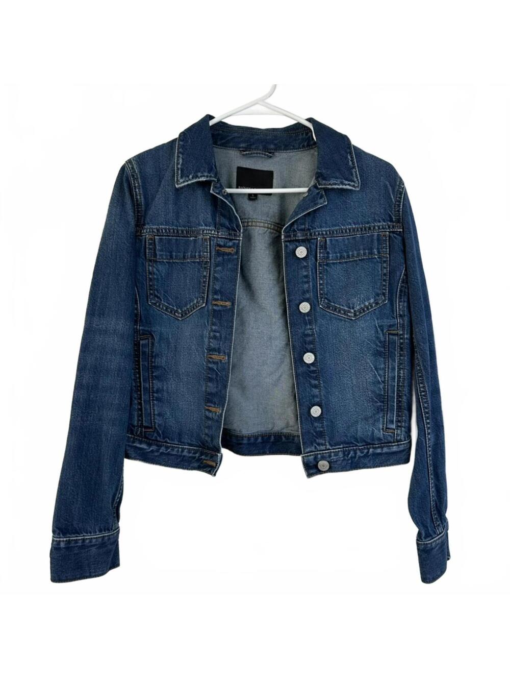 Banana Republic Cotton Denim Jacket Indigo Medium Wash Small